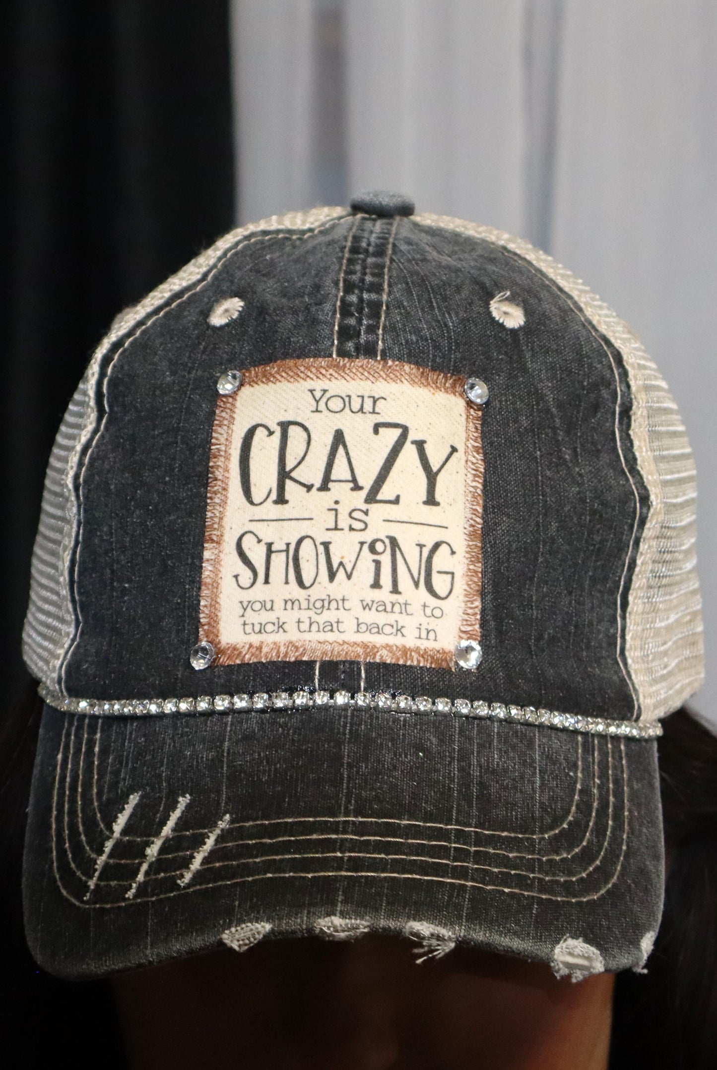 Crazy Showing Baseball Cap - Black