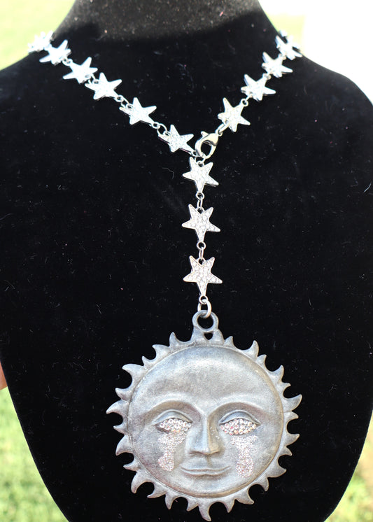 Crying Sun Necklace