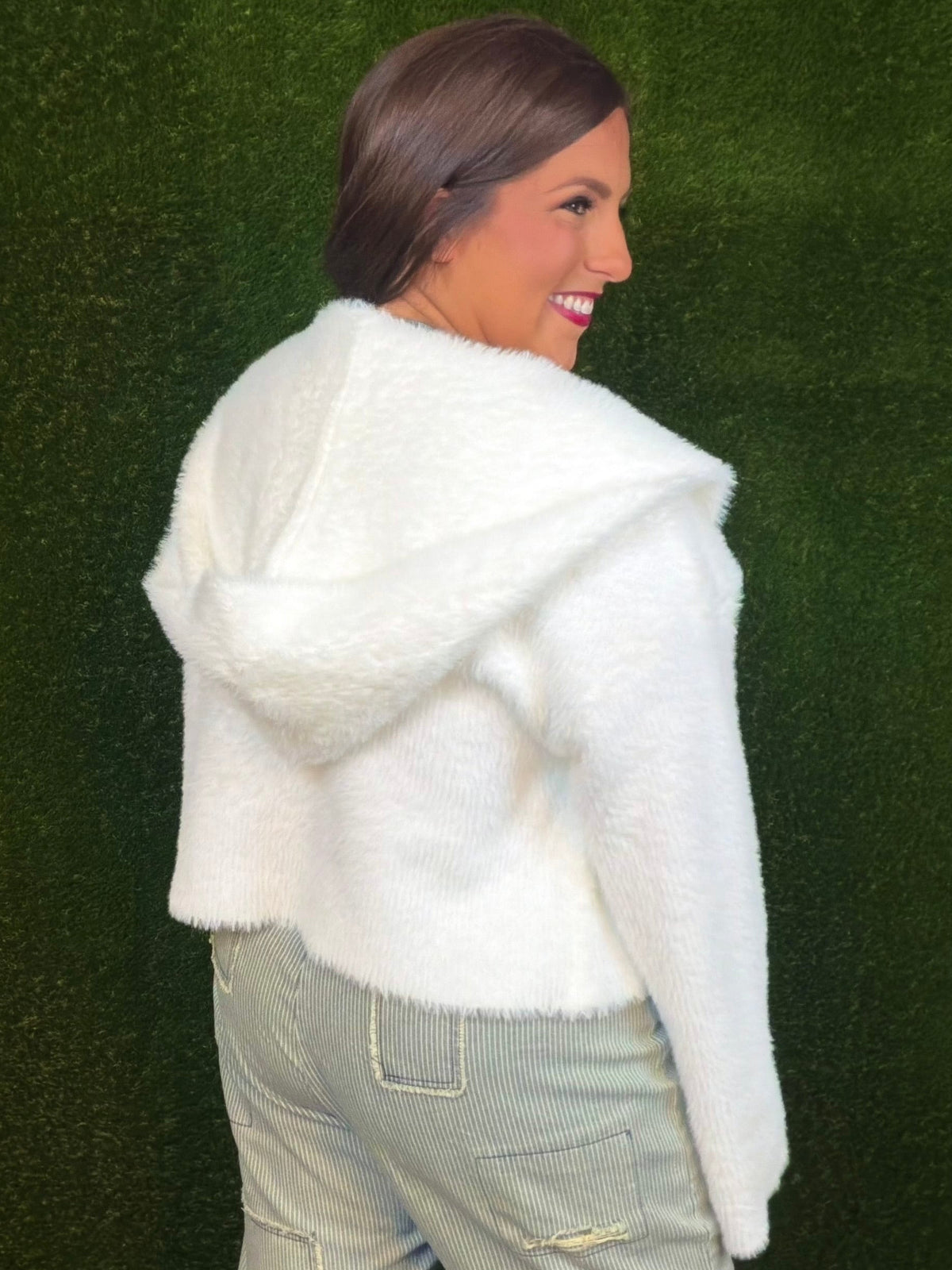Cuddly Teddy Sweater - White