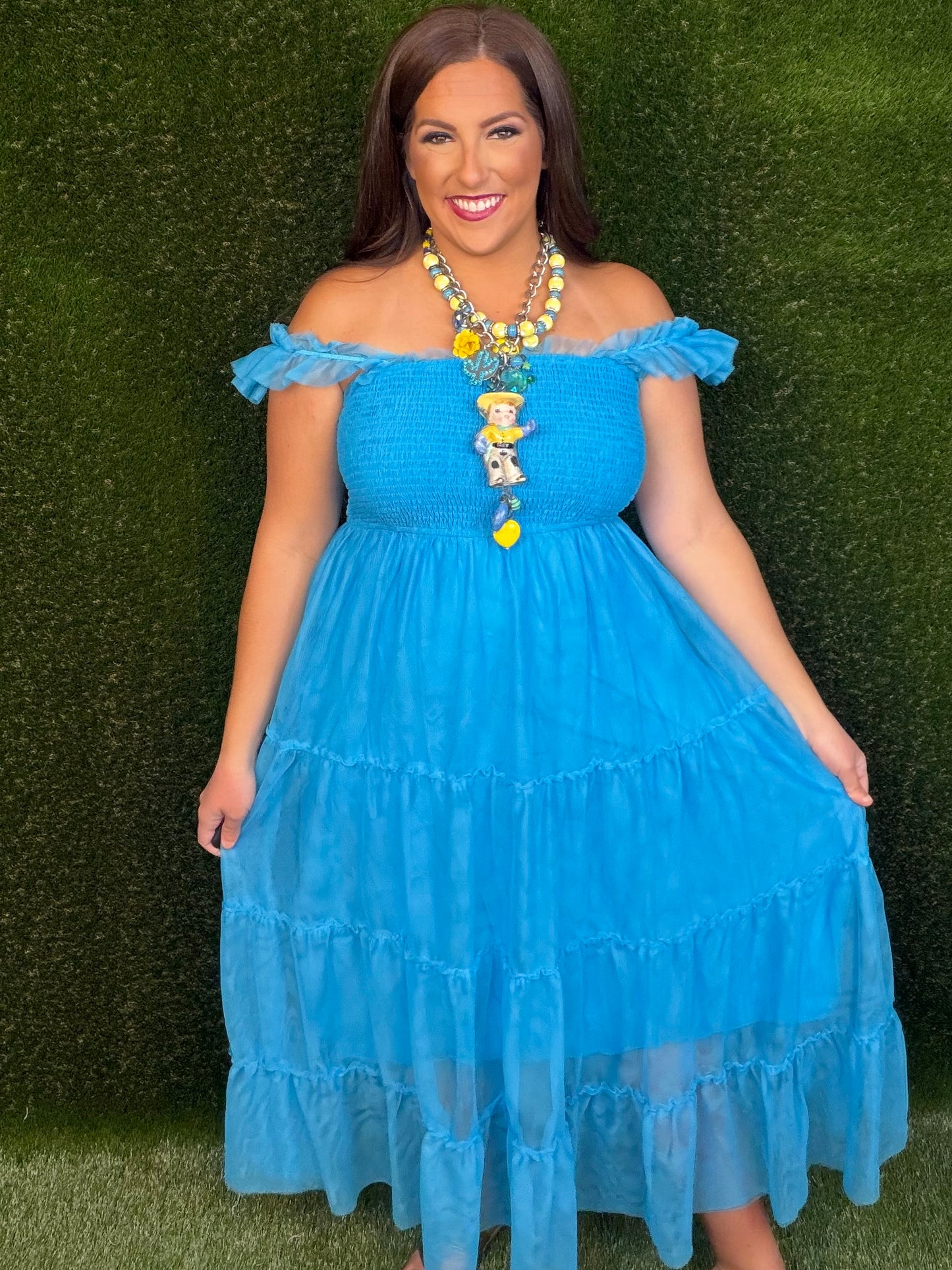 Belle Of The Ball Tulle Midi Dress - Hawaiian Blue