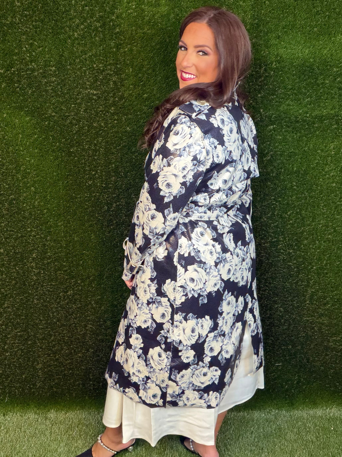 Enchanted Florals Trench Coat