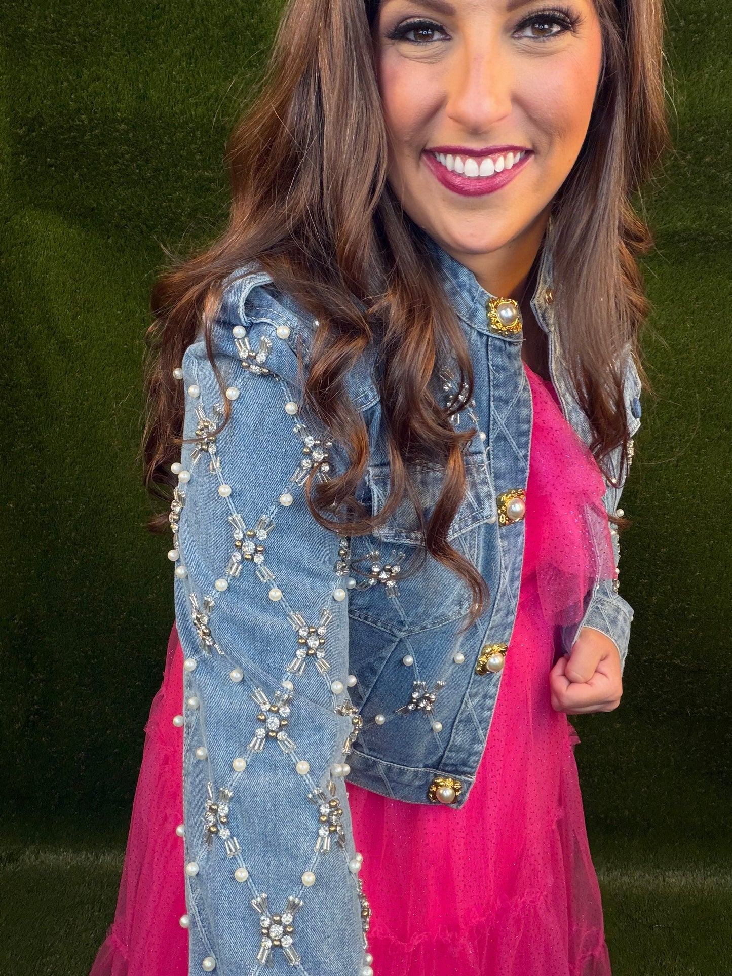 Criss-Cross Denim Jacket