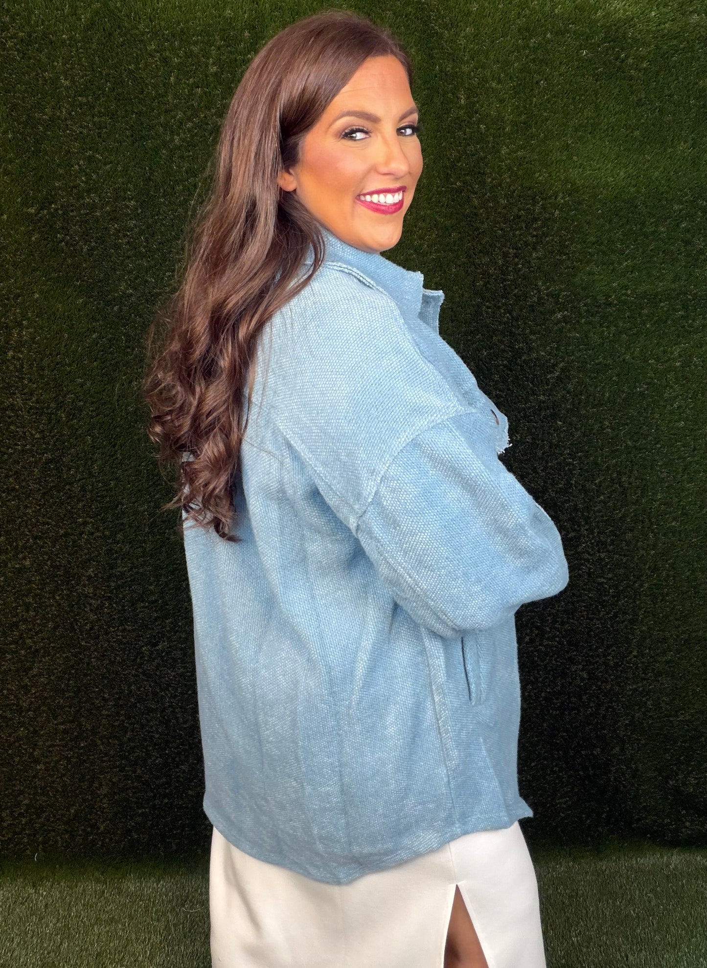 Trailblazer Shirt Jacket - Dusty Blue