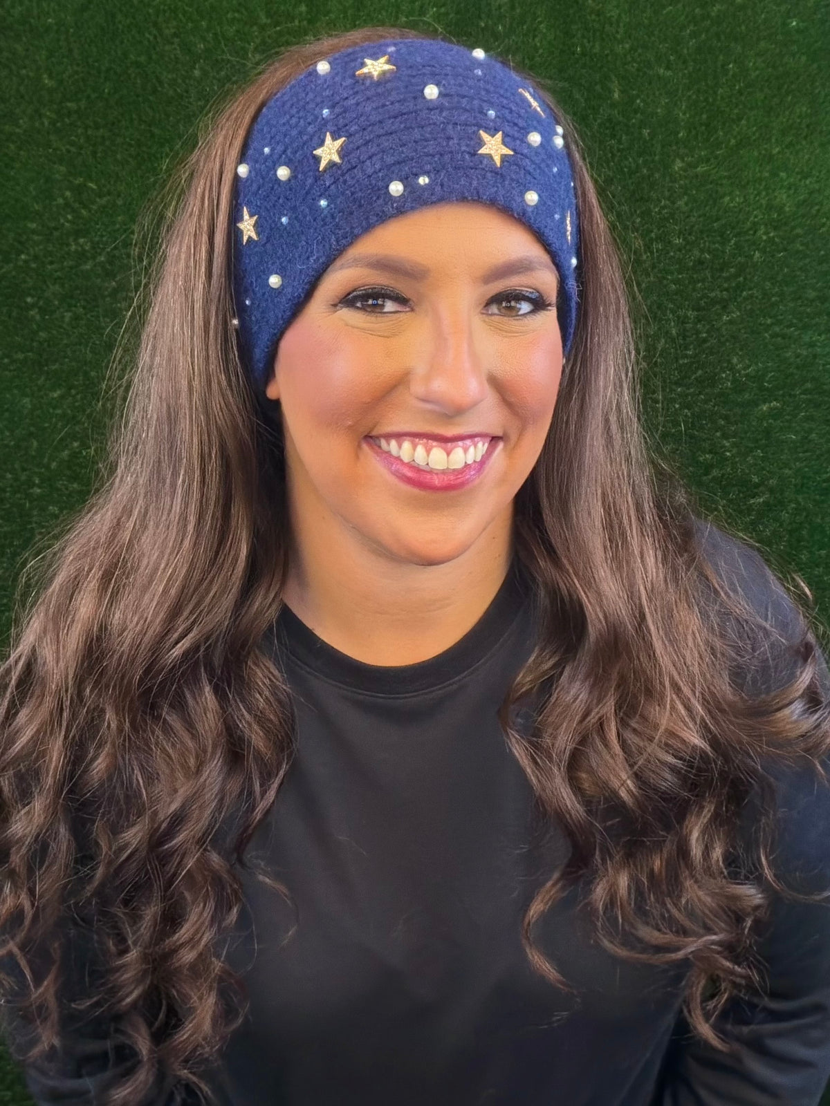 Star Spangled Winter Headband - Navy