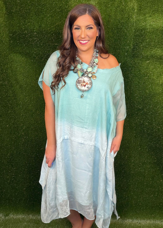Turquoise Ombre Dress
