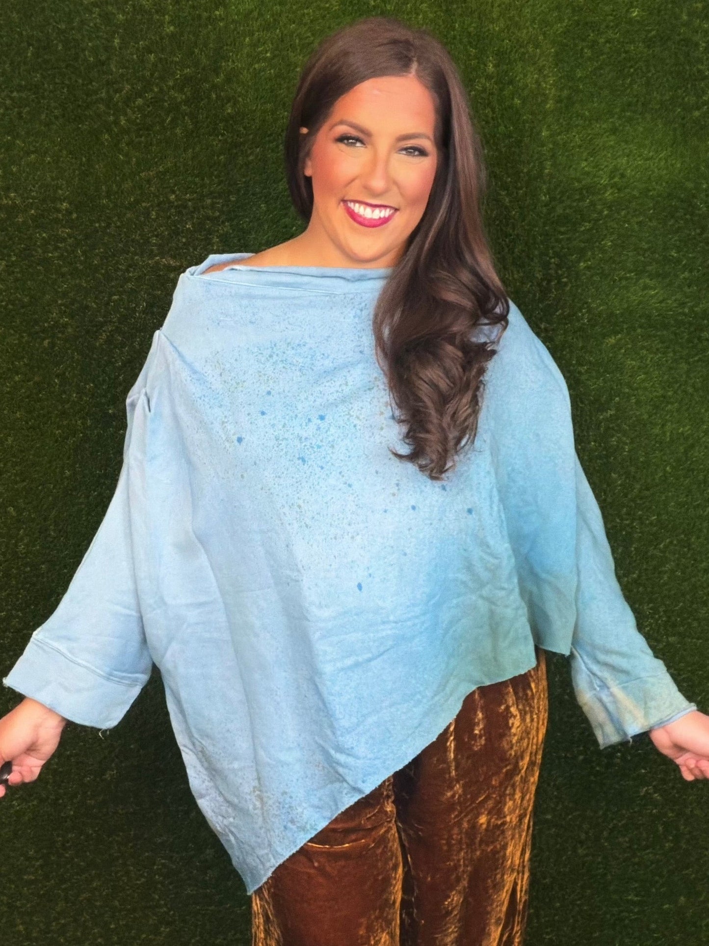 Modern 80's Sweatshirt - Dusty Blue