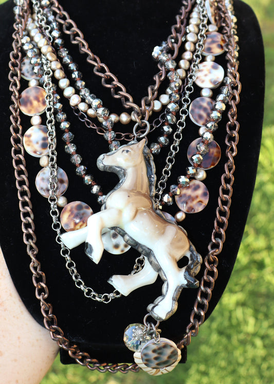 Don't Get Horsey With Me Necklace