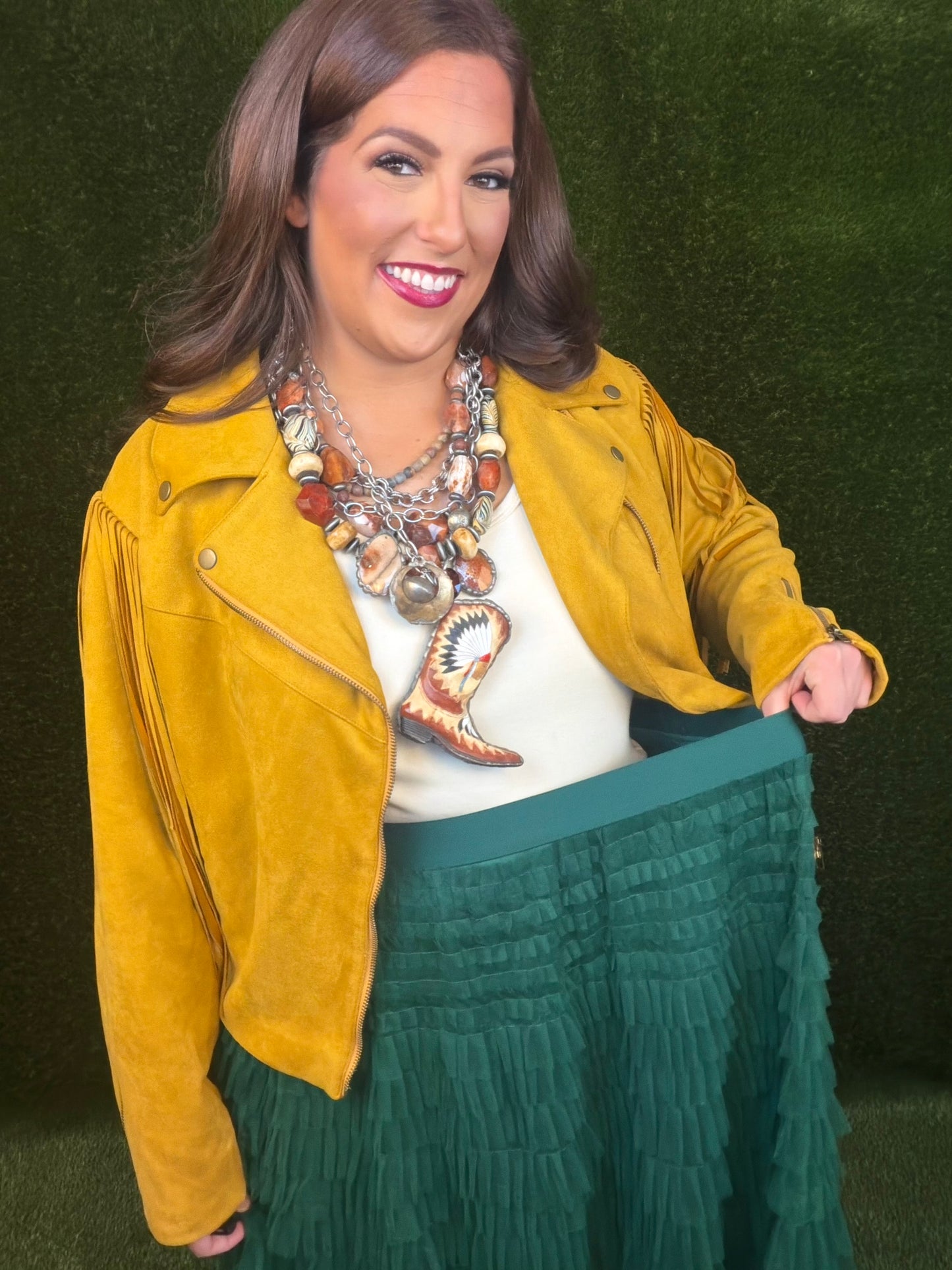 Secret Garden Maxi Skirt  - Green