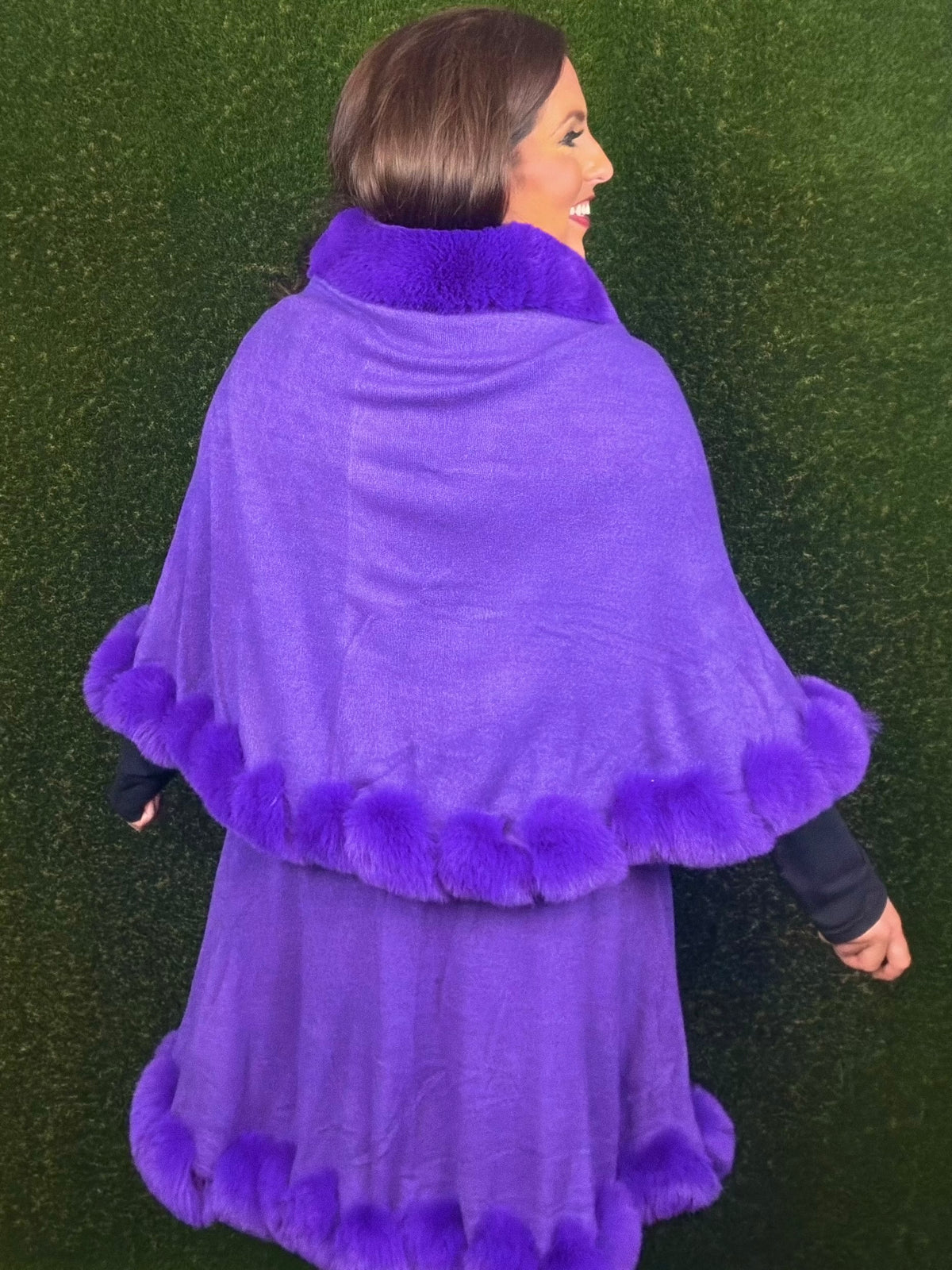 Purple Passion Faux Fur Cape
