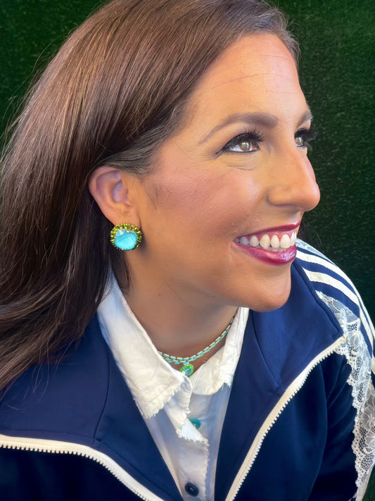 (Unfoiled) Cambrie Earrings - Turquoise