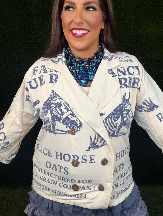 Gold Farm Grown Flour Sack Jacket - Blue Ribbon Horse