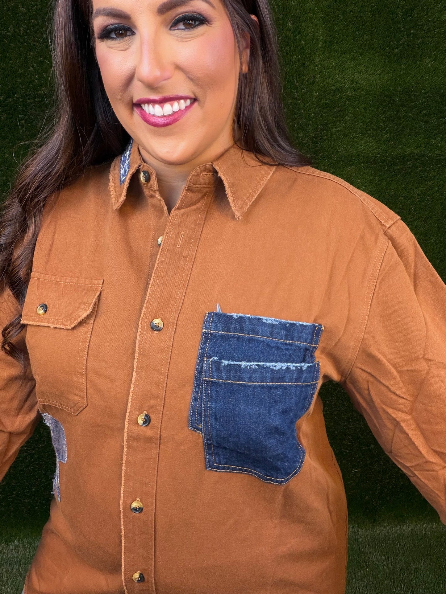 Going Places Shirt - Chestnut Brown