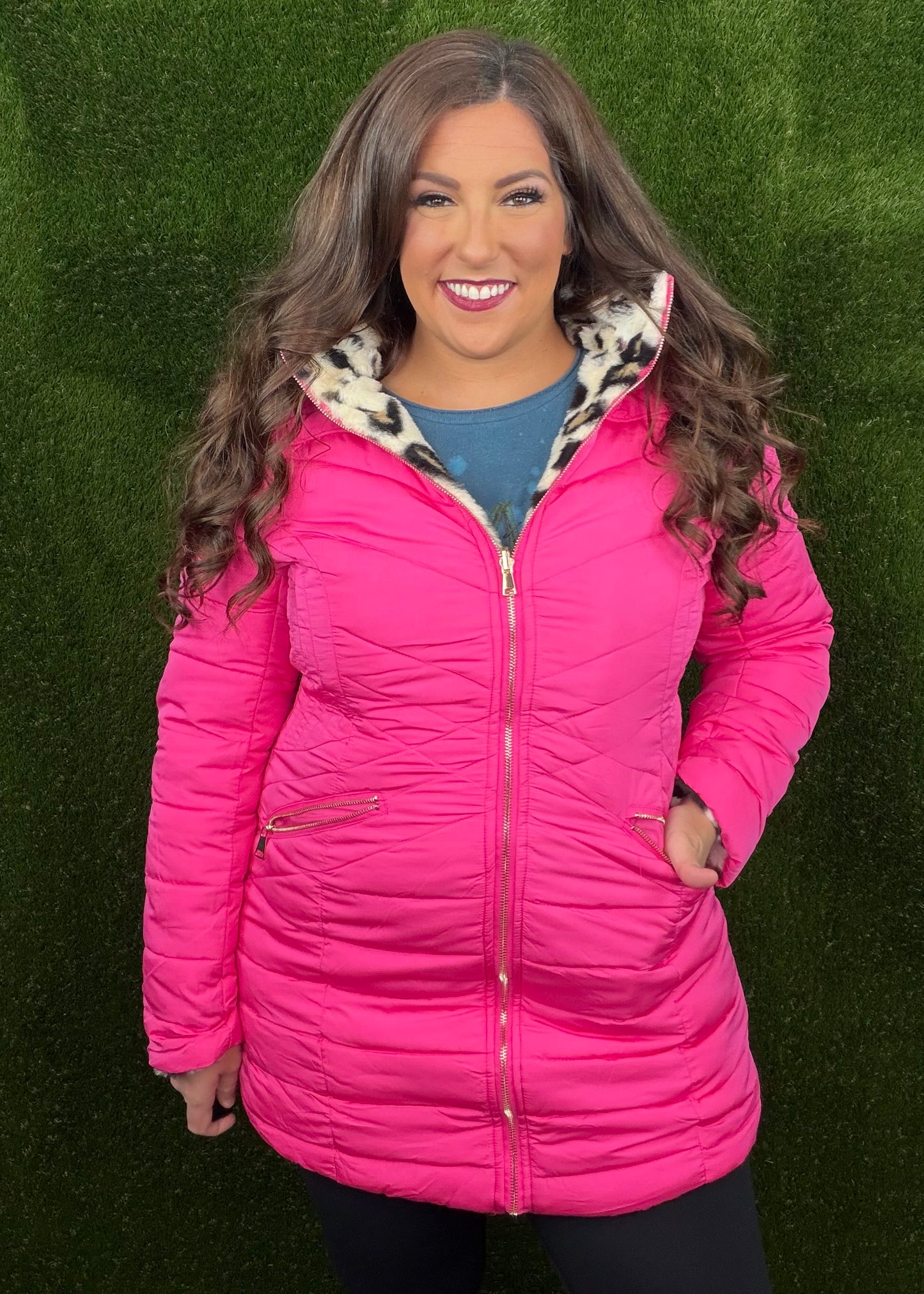 Wild Thing Reversible Jacket - Hot Pink