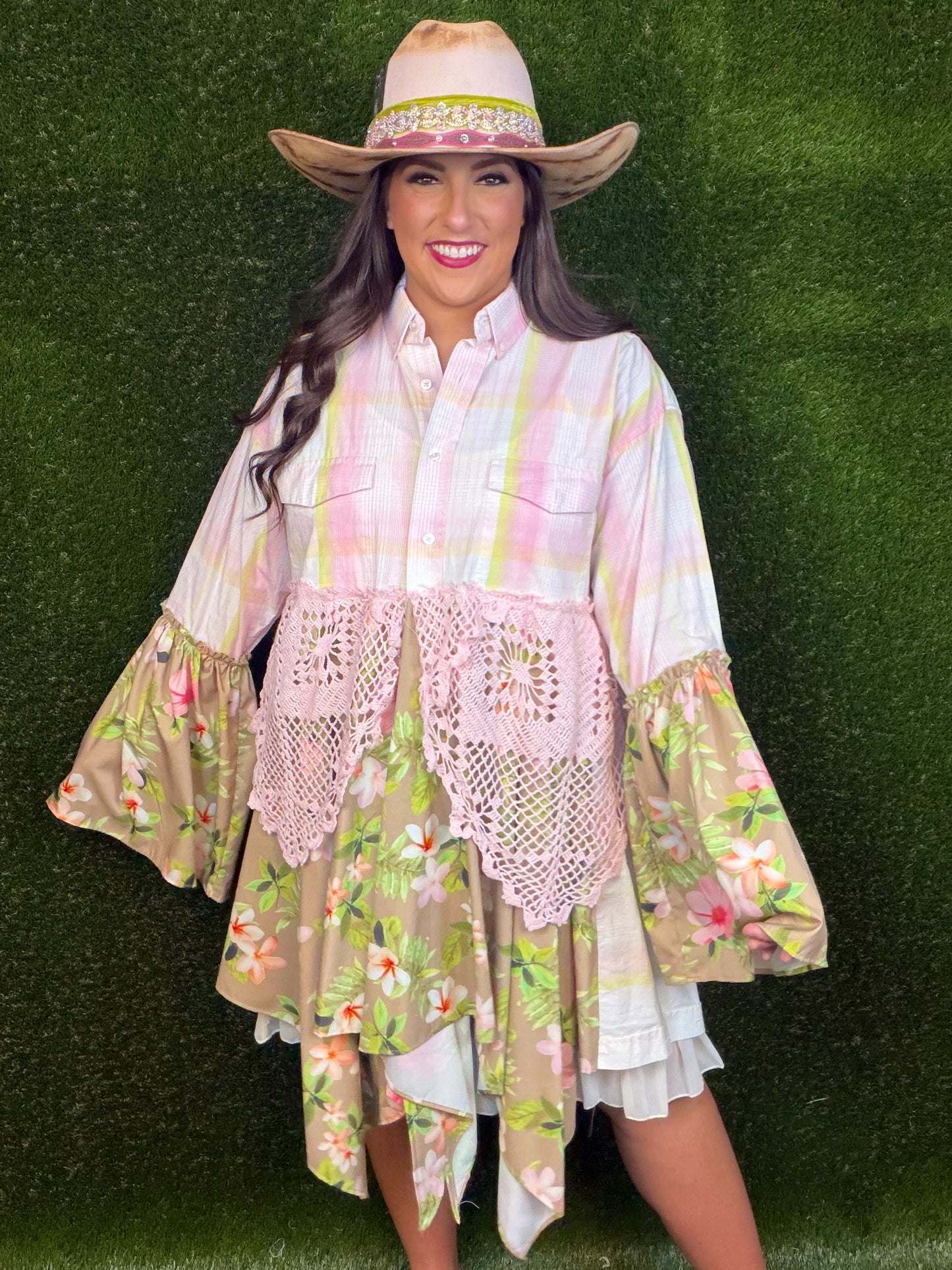 Baby (Pink) Love Plaid Floral Dress