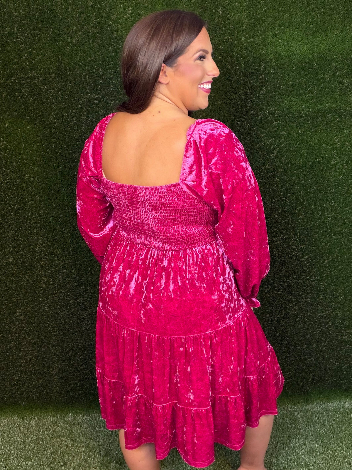 Audacious Ava Dress  - Fuchsia