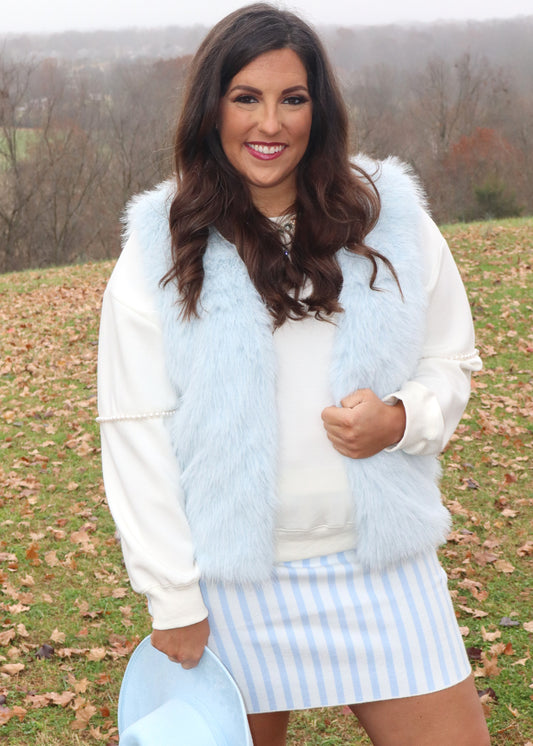 Elizabeth Sweater Skirt - Blue