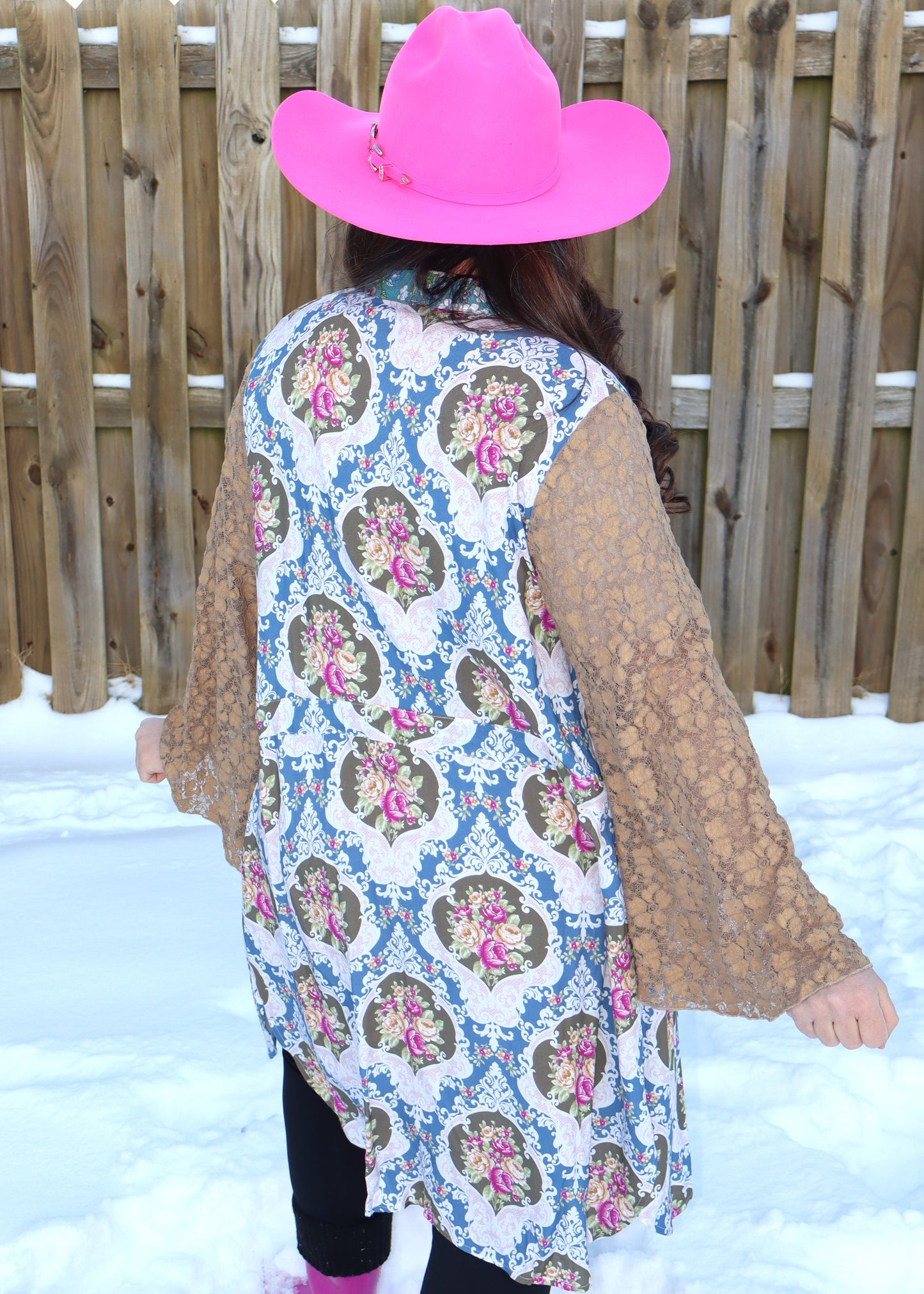 Enchanted Teal Lace Kimono