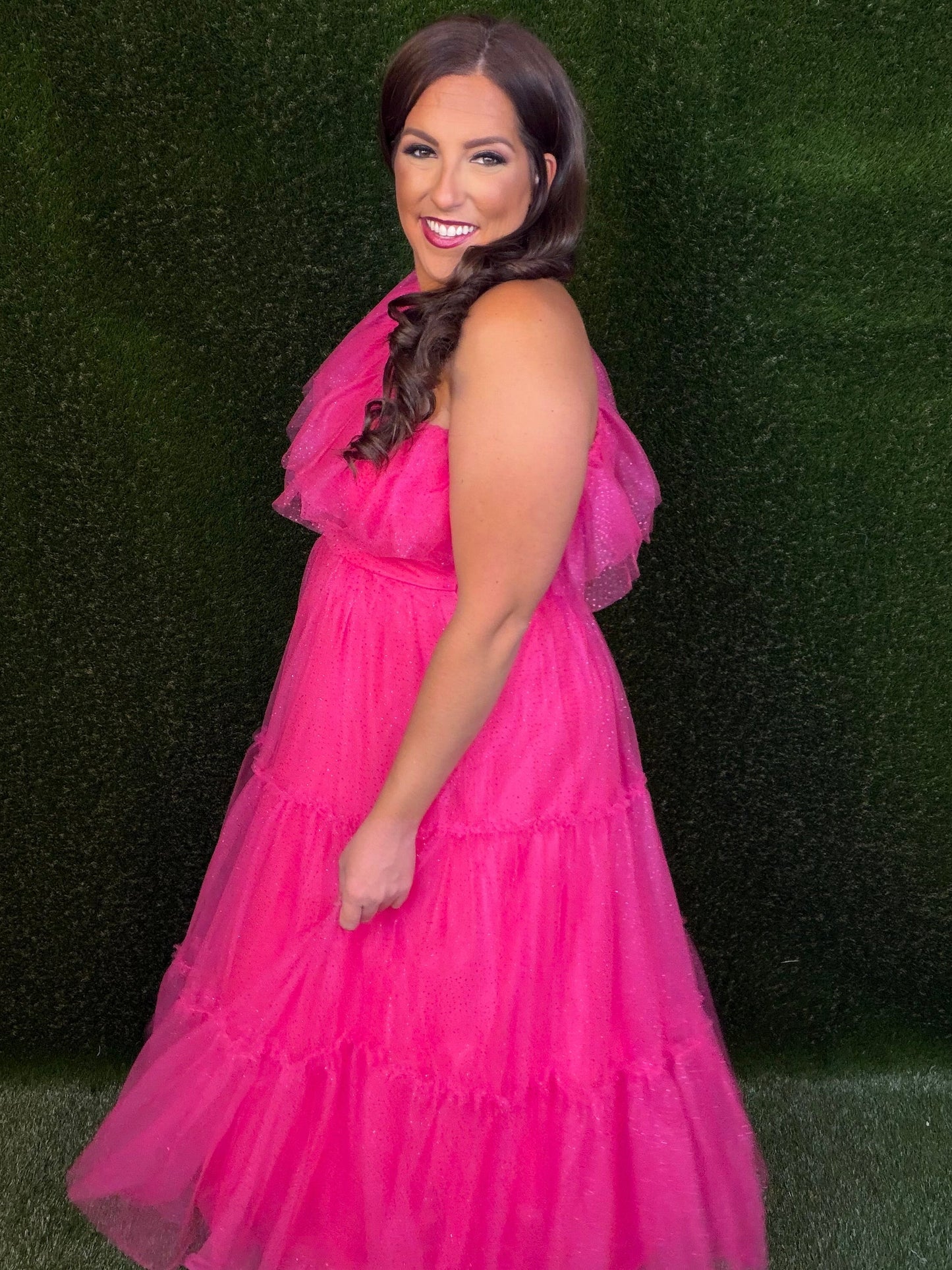 Life's A Party Midi Dress - Hot Pink
