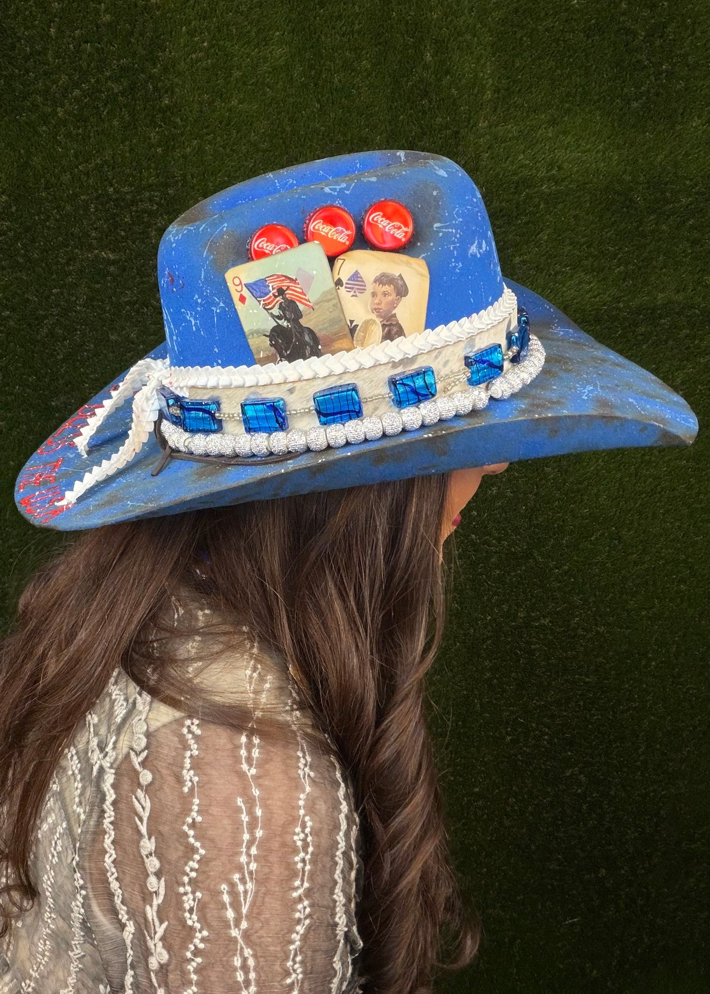 God Bless The U.S.A. Cowboy Hat - Size Large