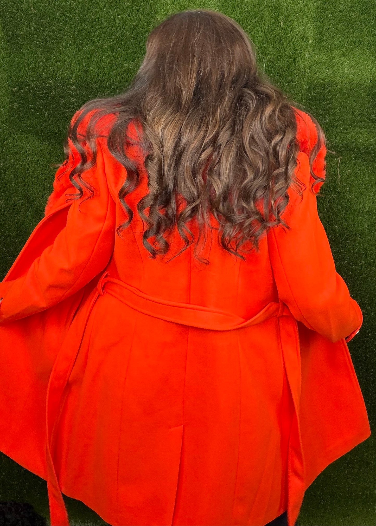 Citrus Solstice Faux Fur Coat - Rich Orange