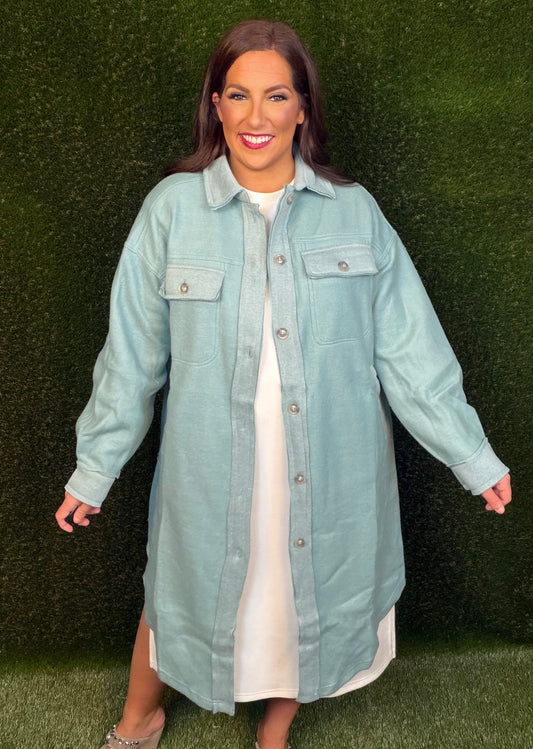 Mint To Be Shirt Jacket