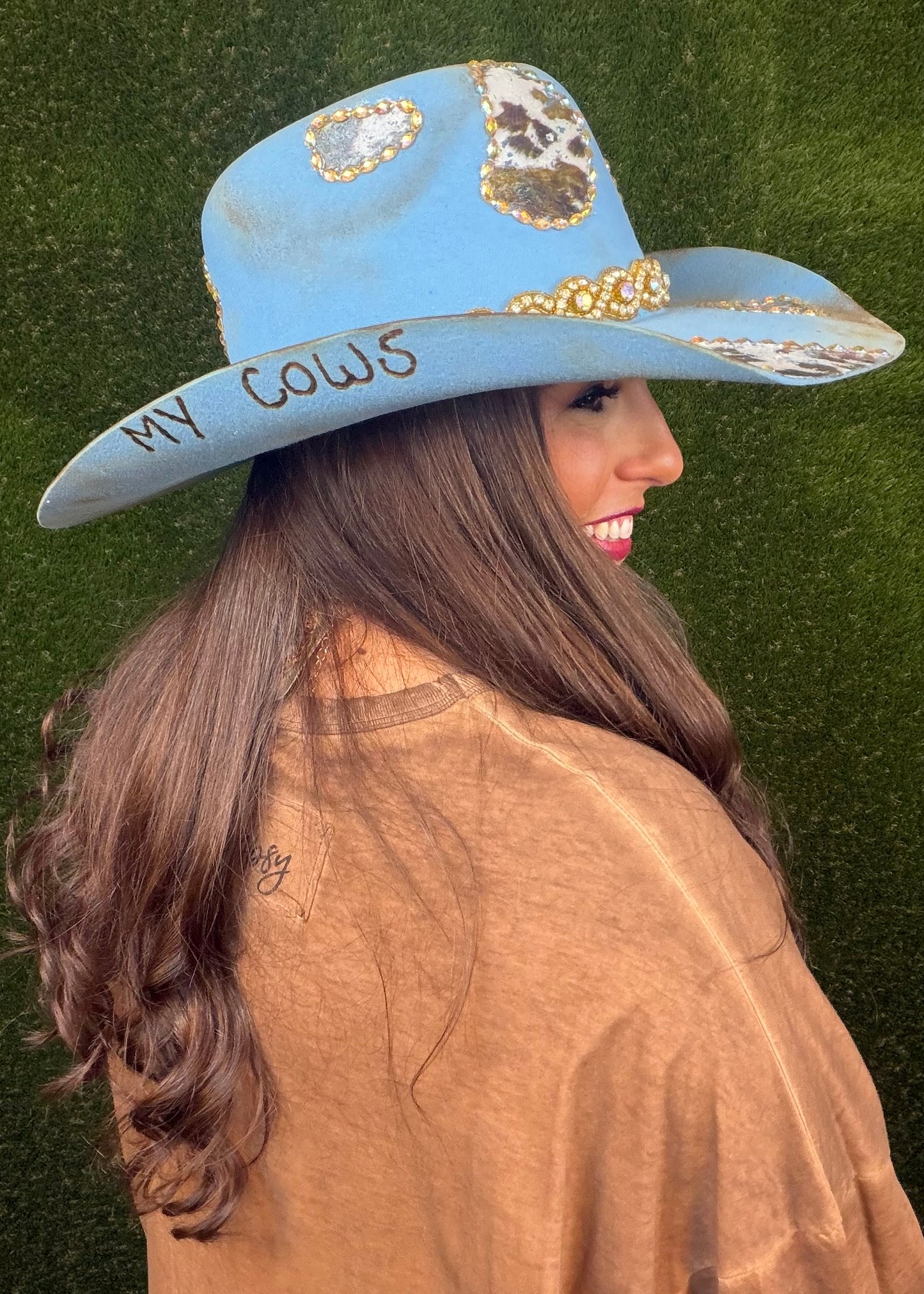 My Cows, My Pasture - Sky Blue Cowboy Hat - Size Large