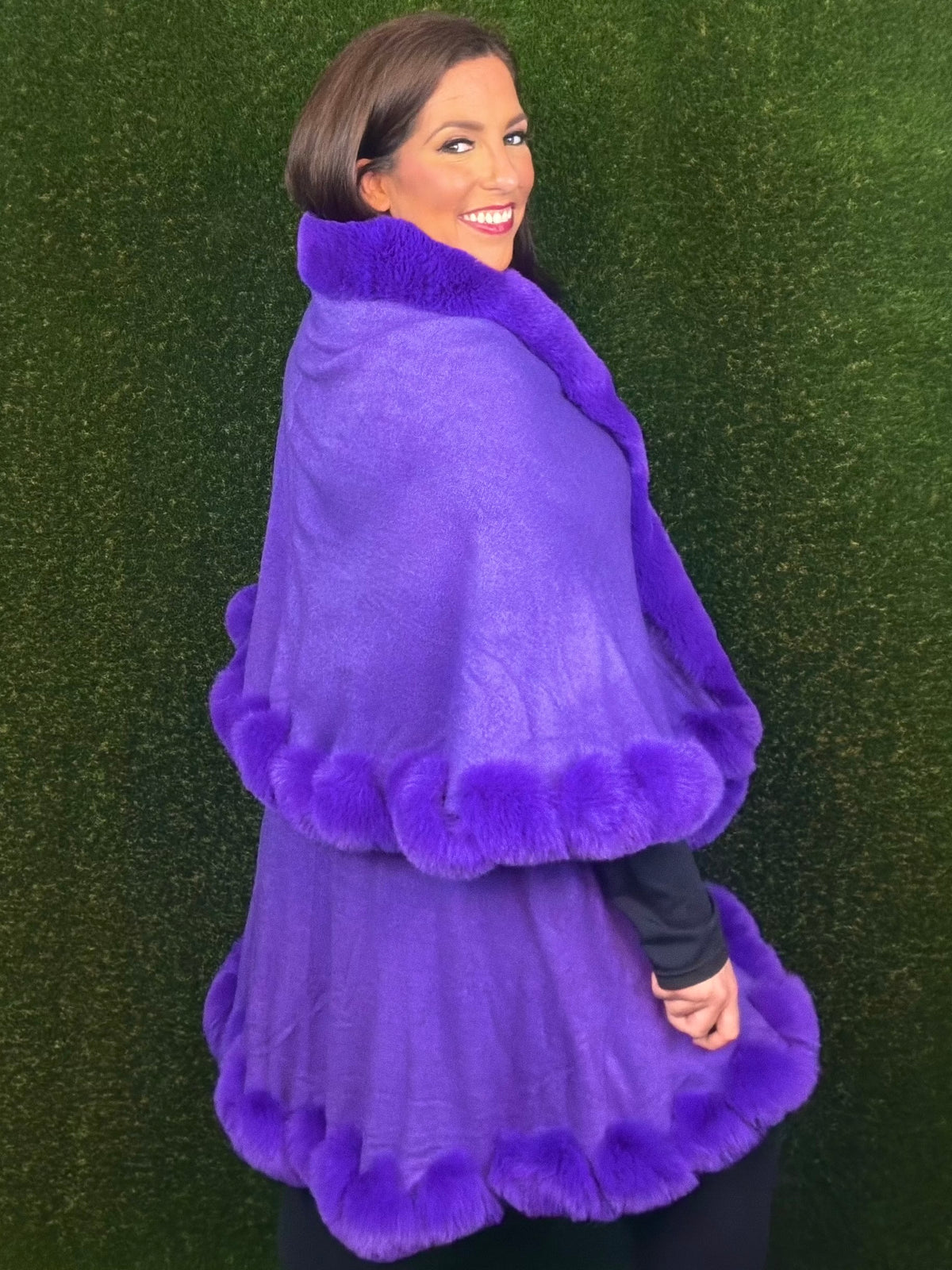 Purple Passion Faux Fur Cape