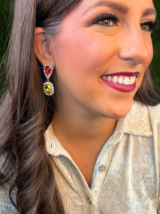 Neriah Earrings - Citrus Lime Brandy