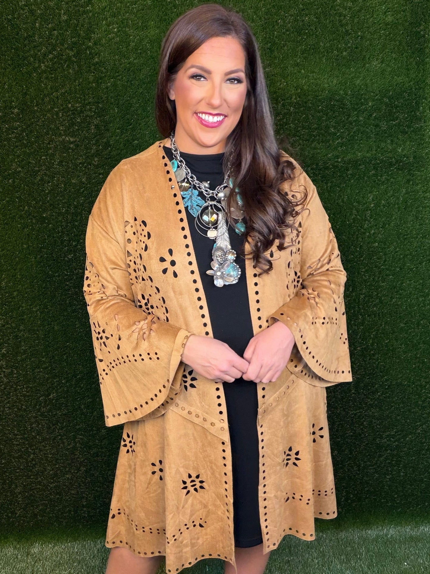 Hey There Cowgirl Kimono - Camel