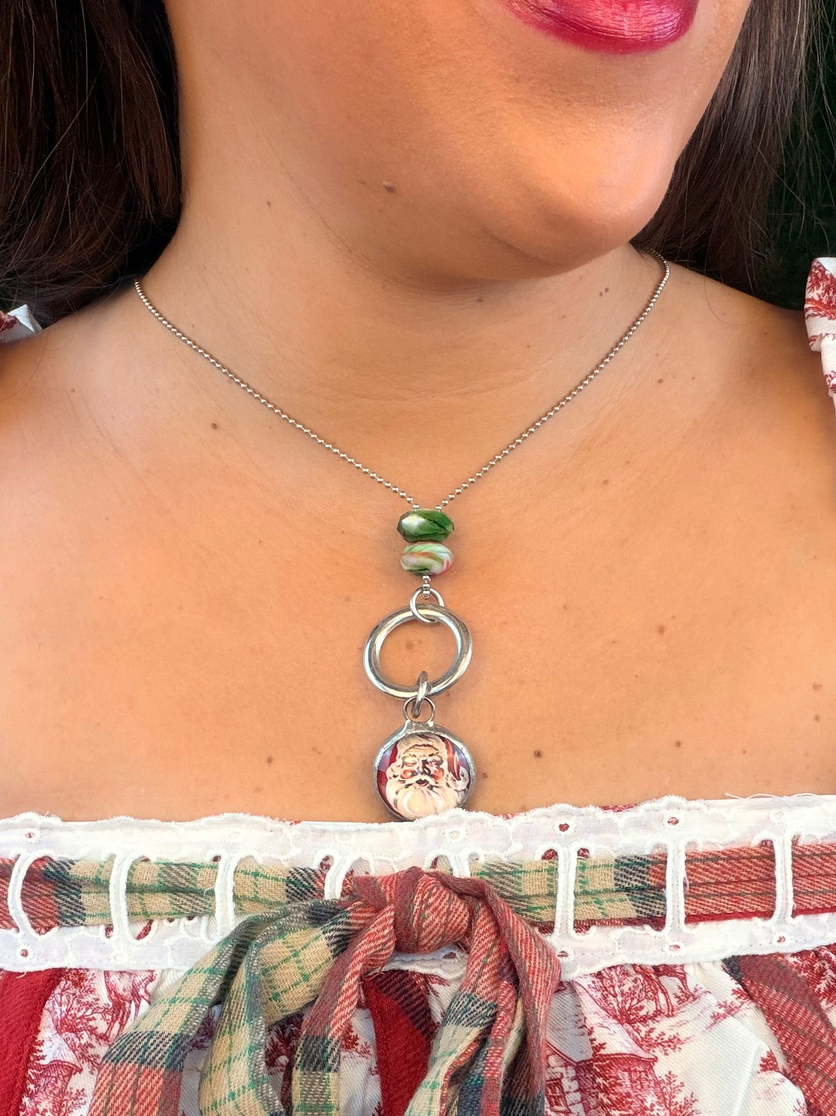 He Sees You When You're Drinking Necklace