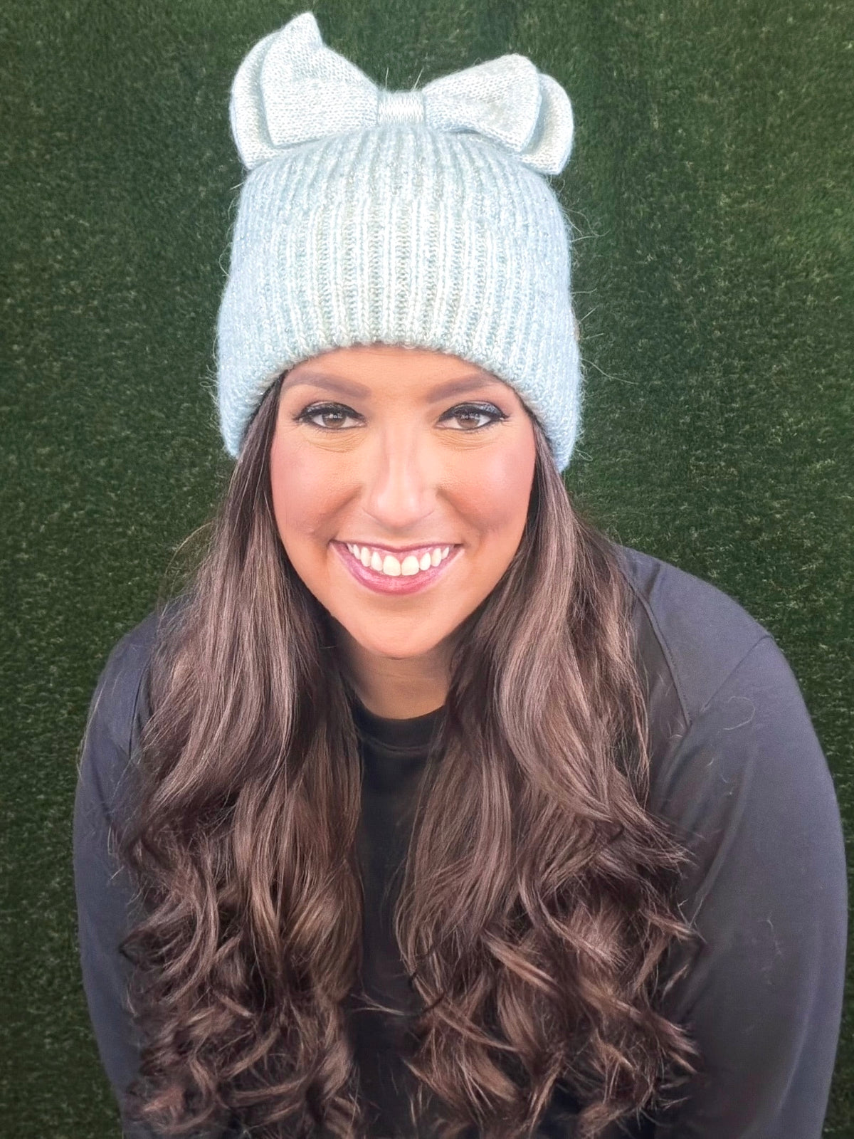 Put A Bow on It Hat - Blue/Silver