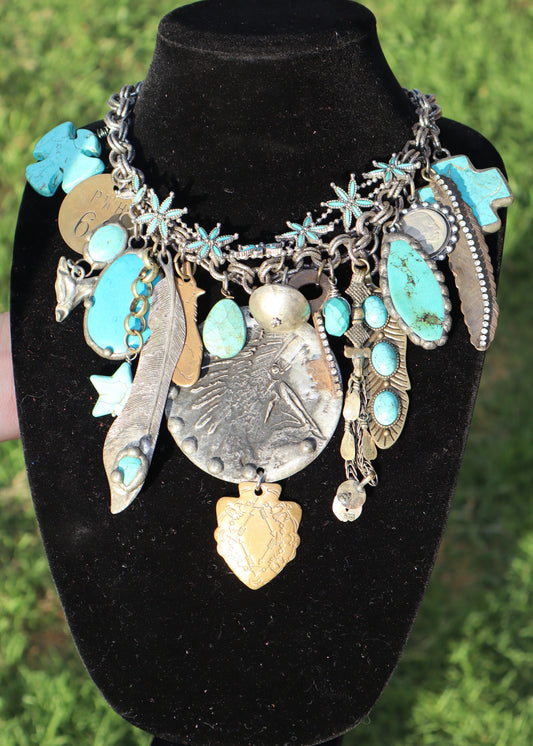 Feathered Turquoise Necklace