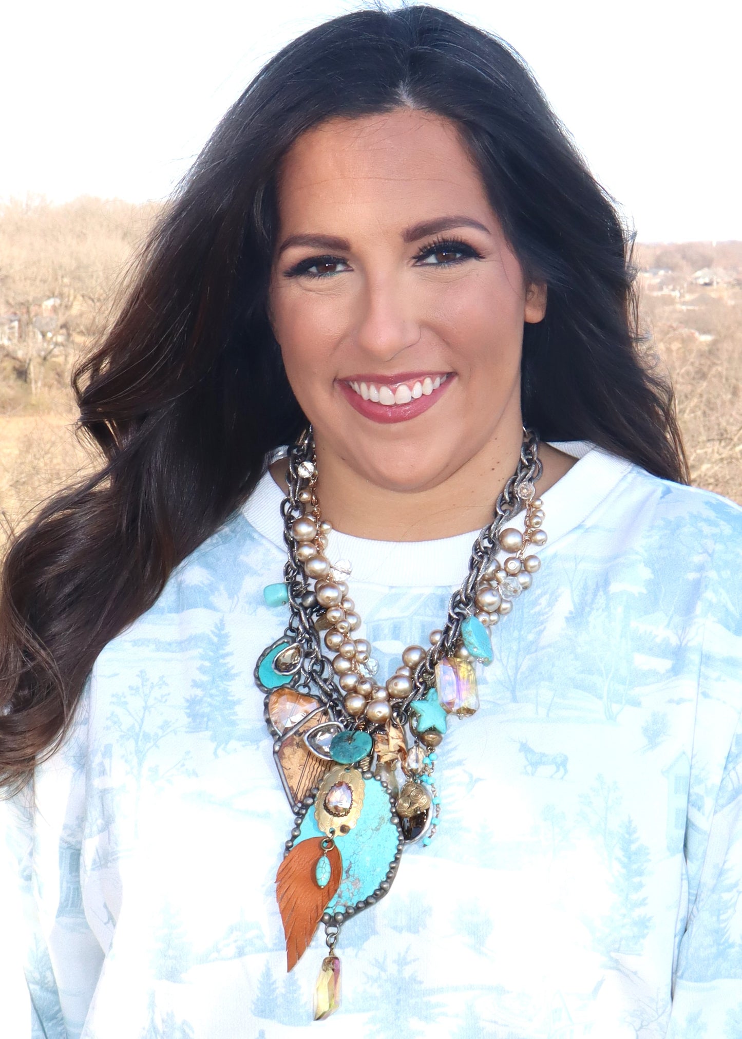 Flitted Feather Necklace