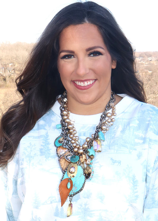 Flitted Feather Necklace