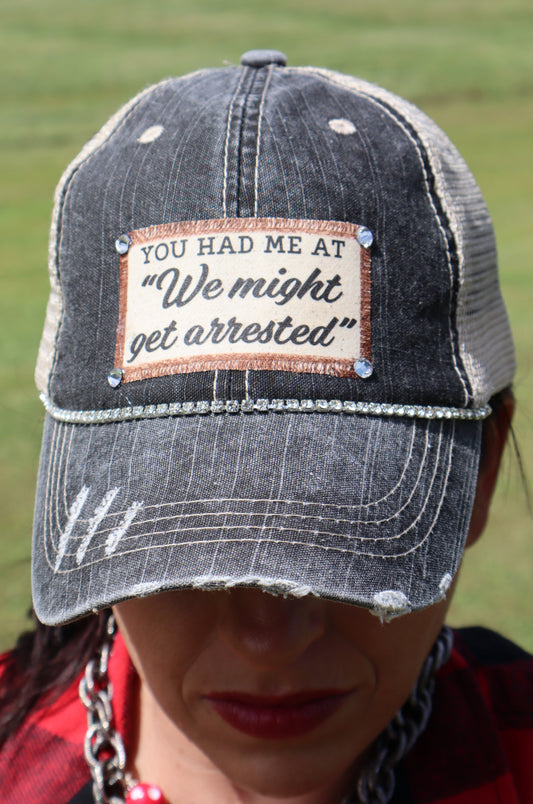 Get Arrested Baseball Cap - Black