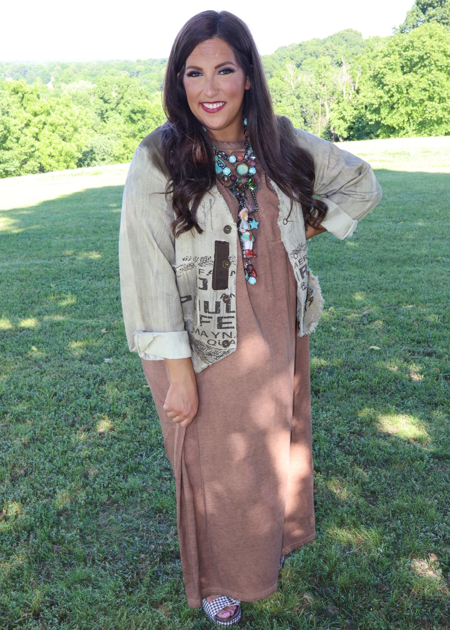 Cute Comfort Dress - Chocolate Brown