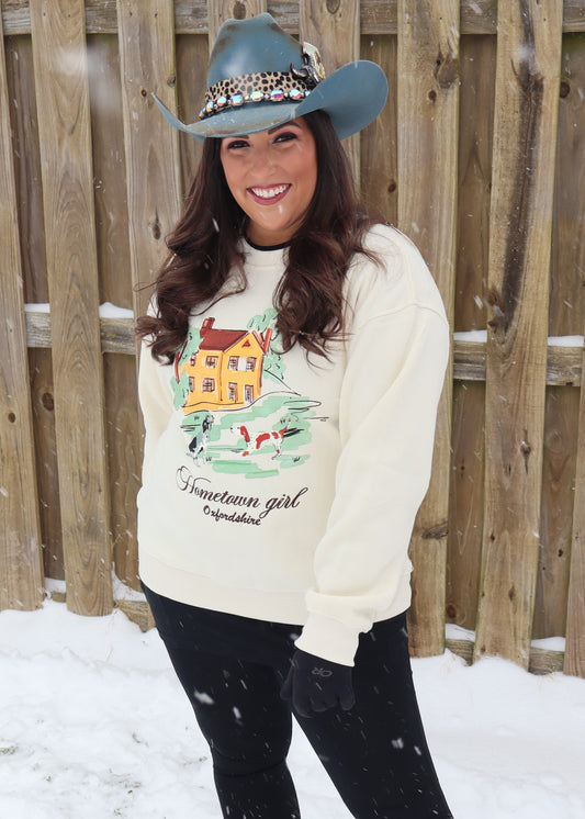 Hometown Girl Sweatshirt - Cream