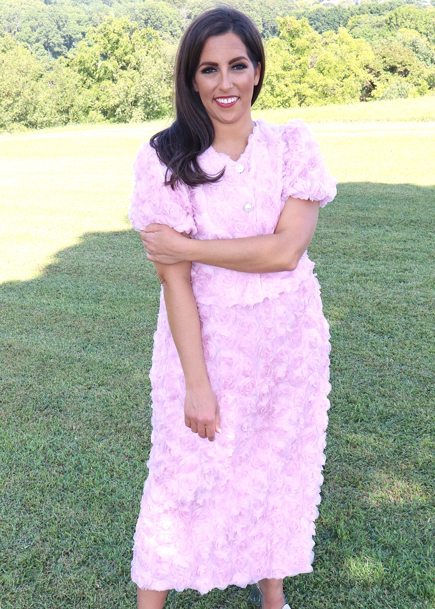 Hopeless Romantic Skirt Set - Baby Pink