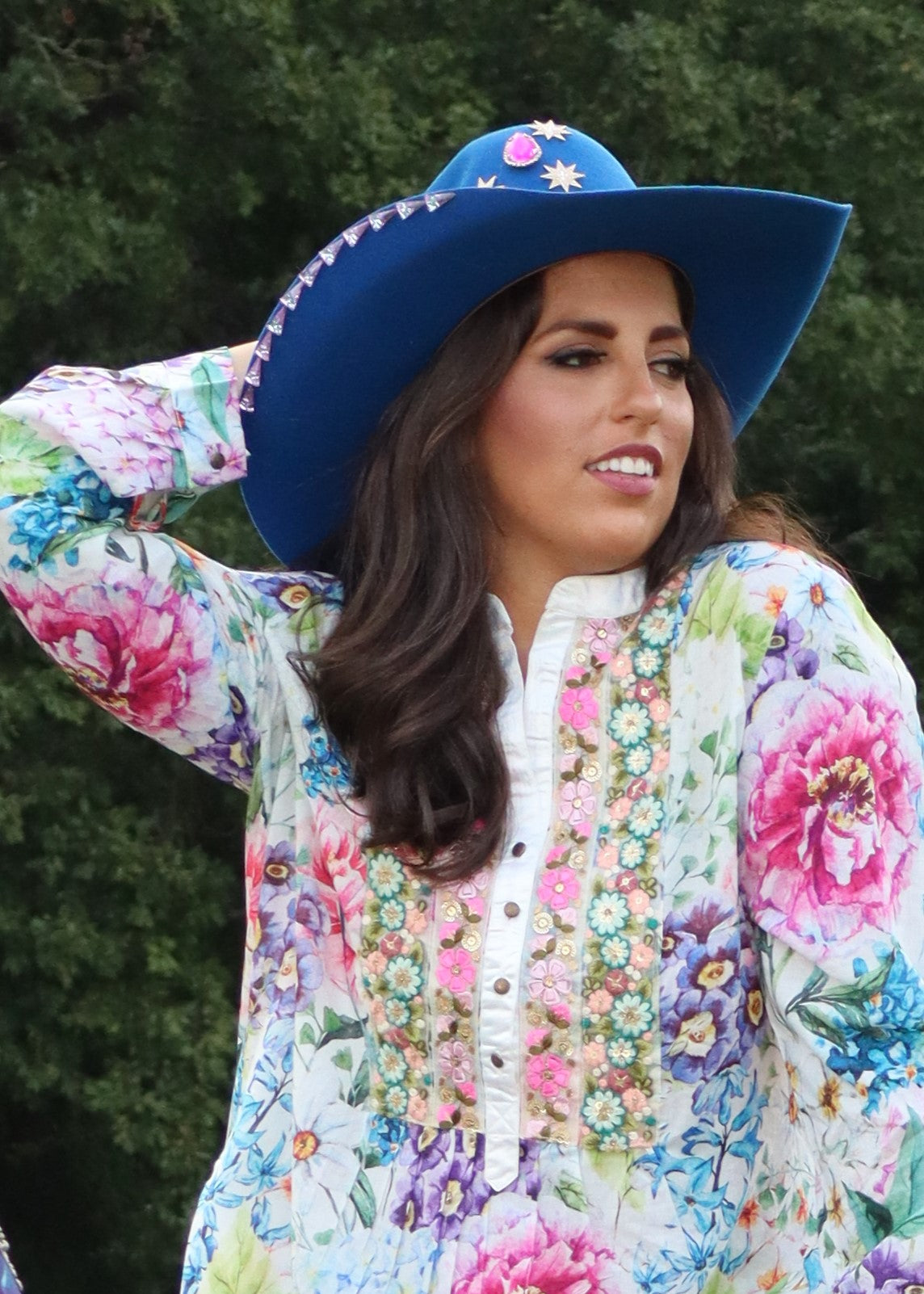 Ibiza Embroidered Blouse - Floral