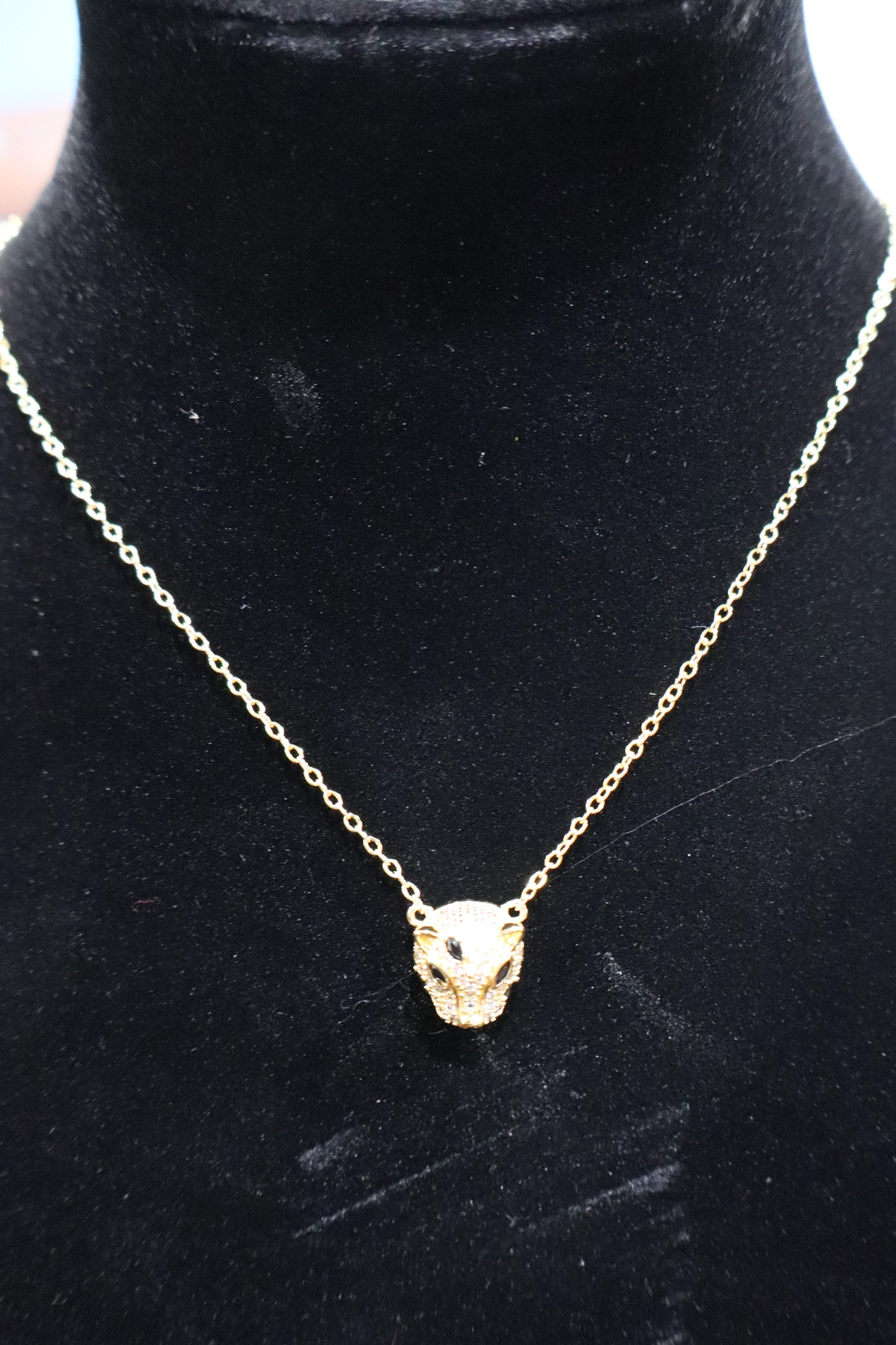 Jaguar Face Pendant Necklace