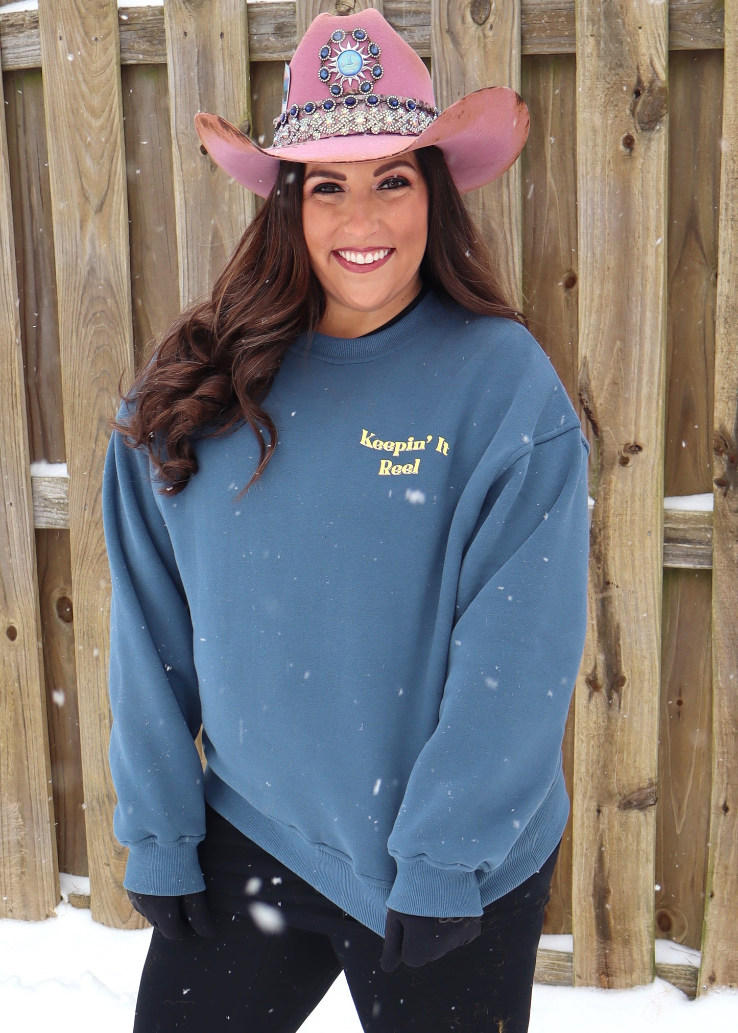 Keepin' It Reel Sweatshirt - Vintage Navy