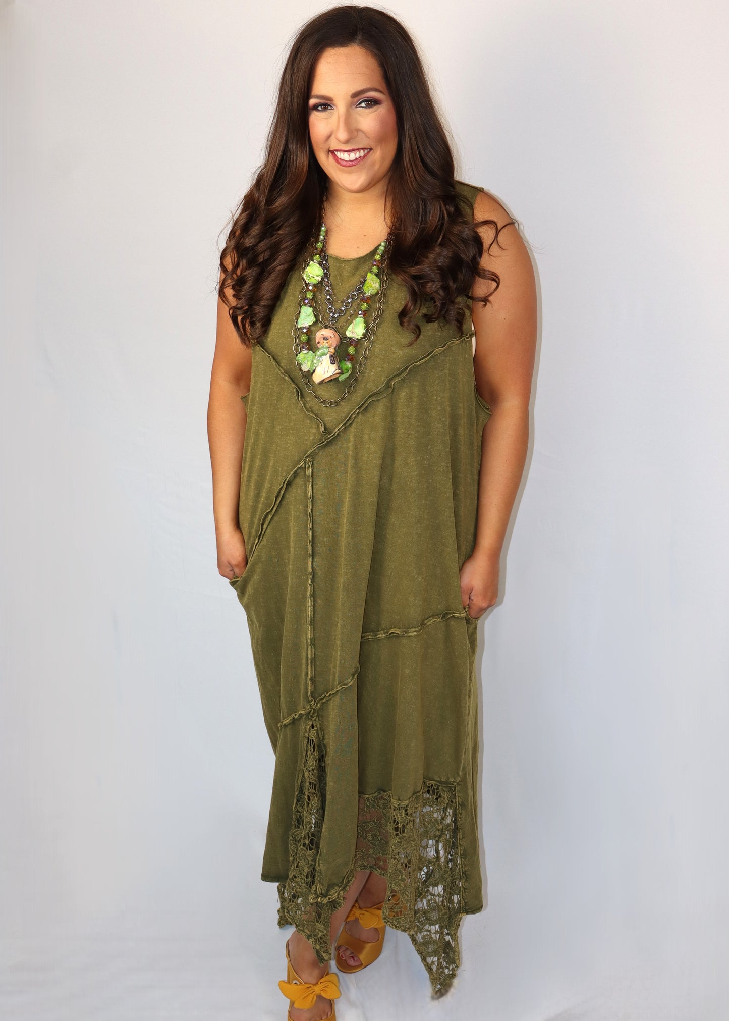 Layer It Up Dress - Olive