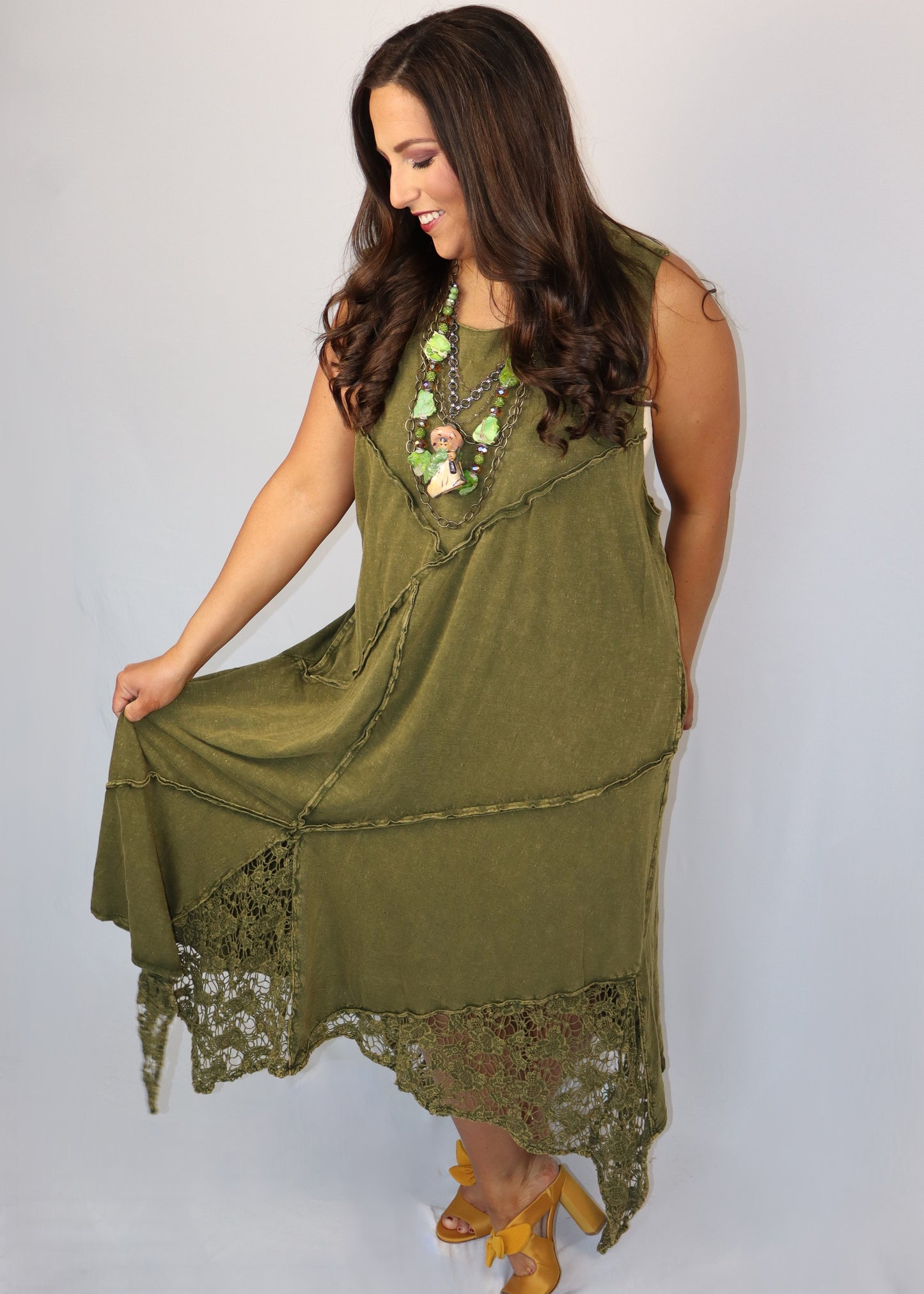 Layer It Up Dress - Olive