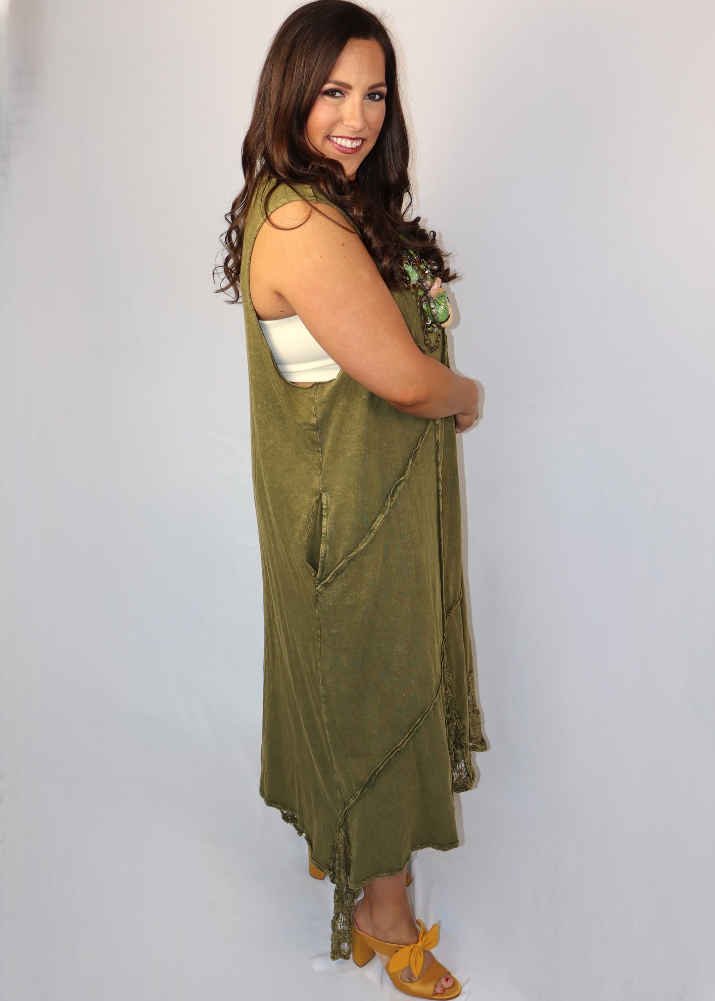 Layer It Up Dress - Olive
