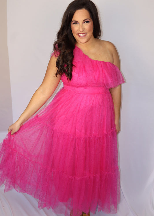 Life's A Party Midi Dress - Hot Pink