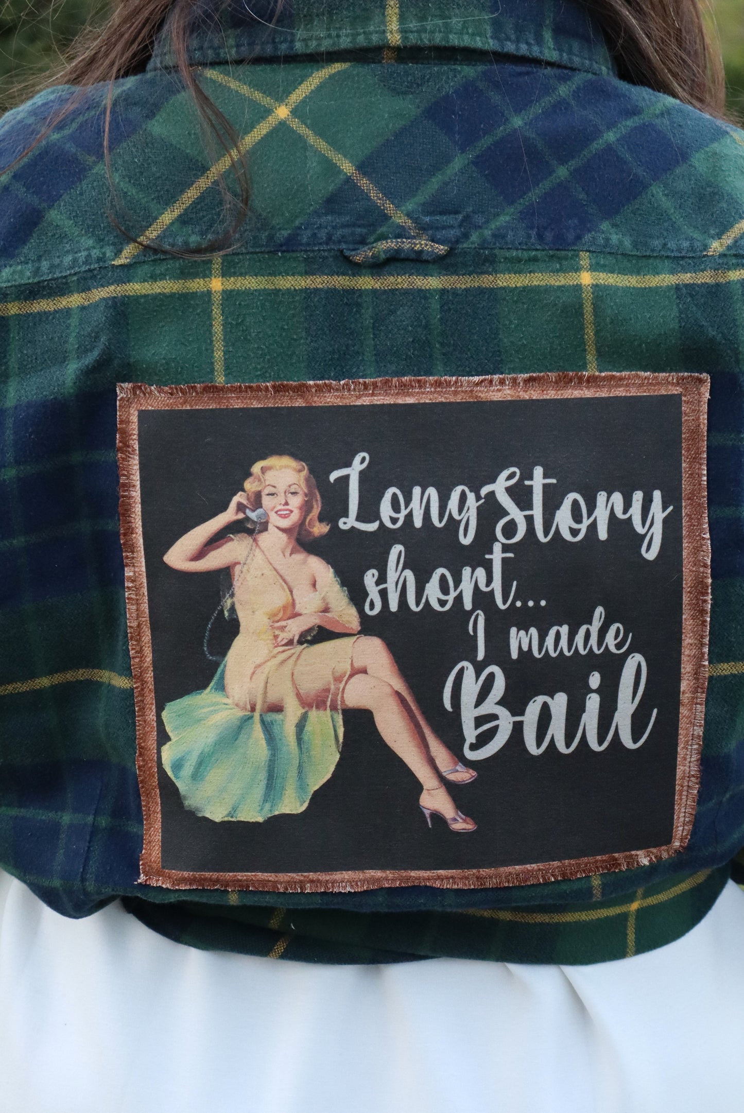 Long Story Short Flannel - Green/Navy Combo