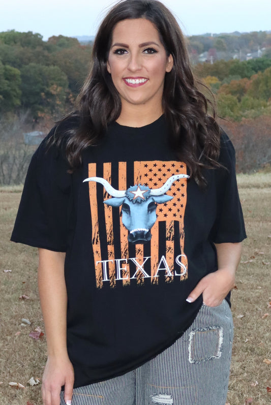 Longhorn Gameday Tee-Black