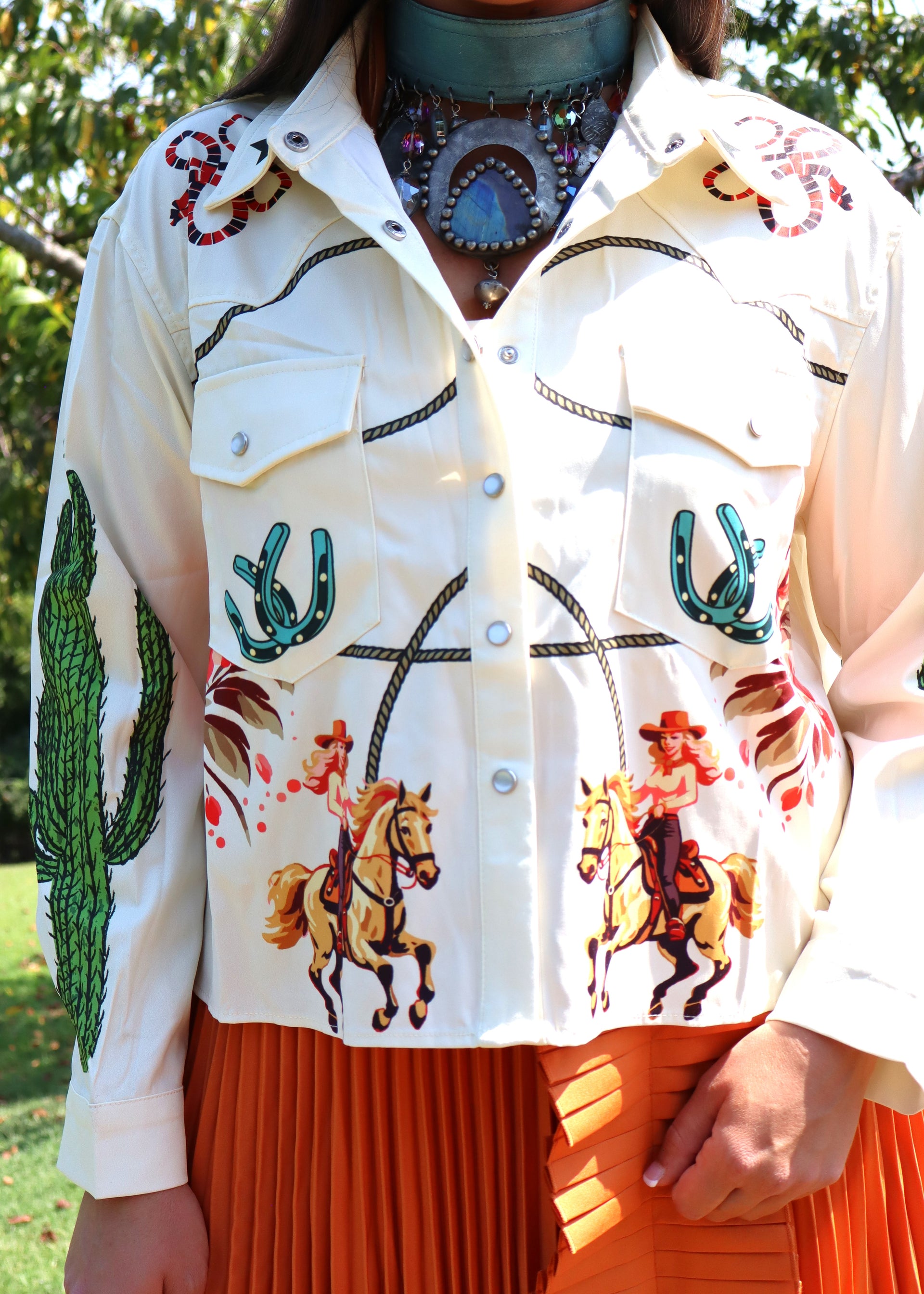 Lucky Cactus Jacket Ivory / Medium