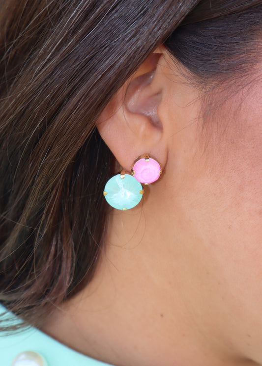 Maegan Earrings in Fairy Dust - Ultra Mint