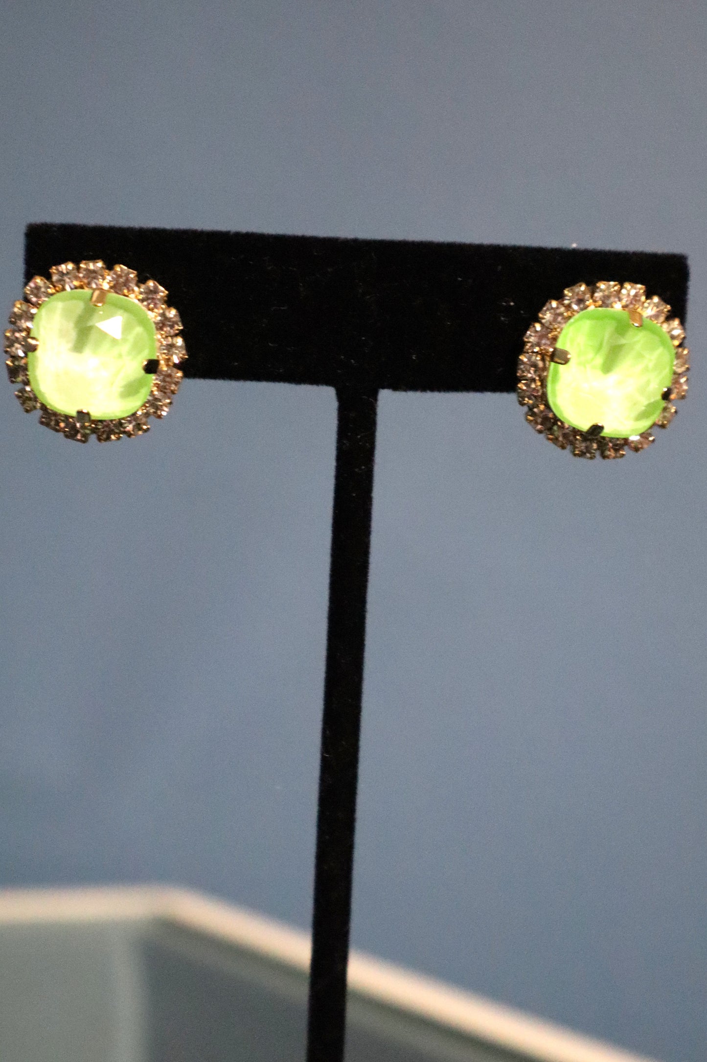 Mega Studs in POP Antique Gold - Neon Green